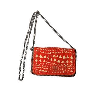 Stella McCartney Falabella Orange Heart Print Crossbody Bag